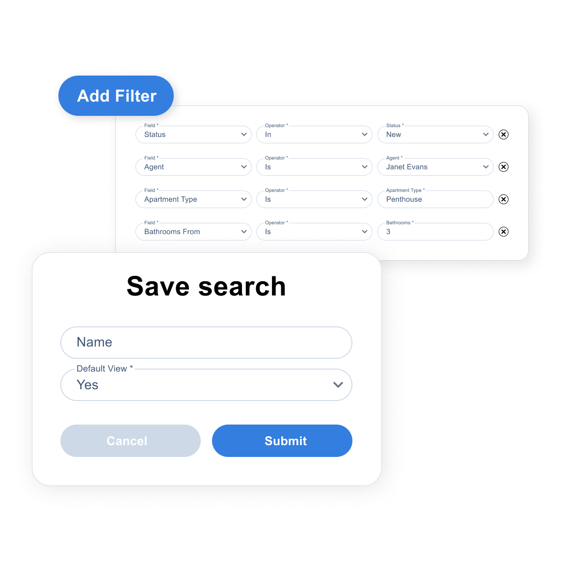 Filter search and save it to your dashboard