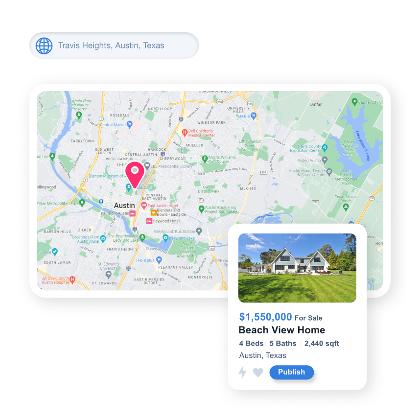 Qobrix CRM property search by location
