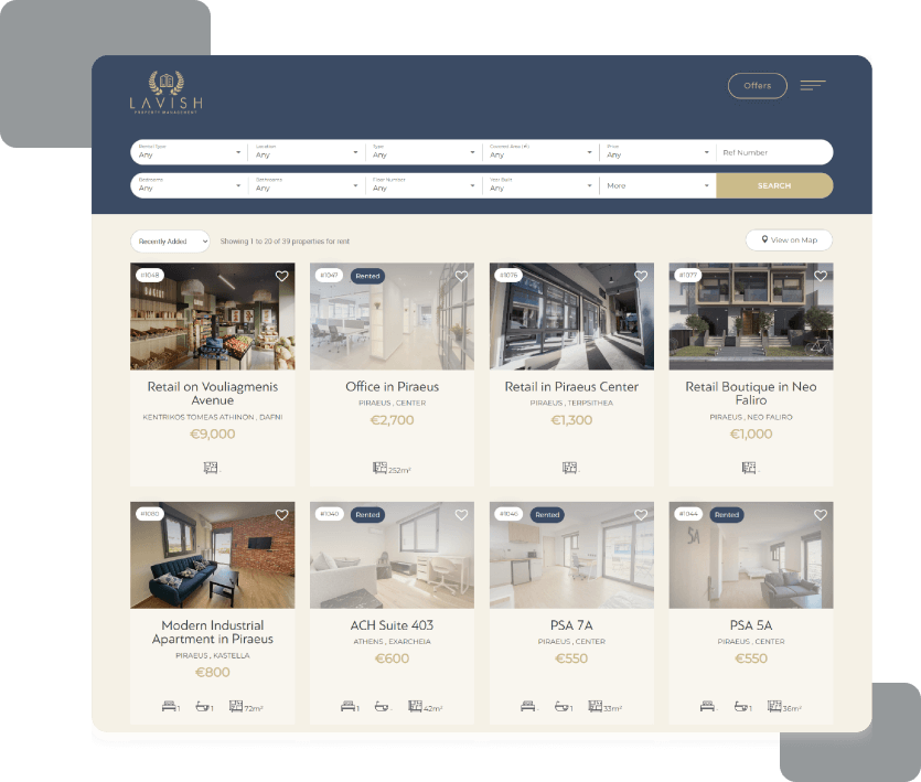 Lavish Estate website design
