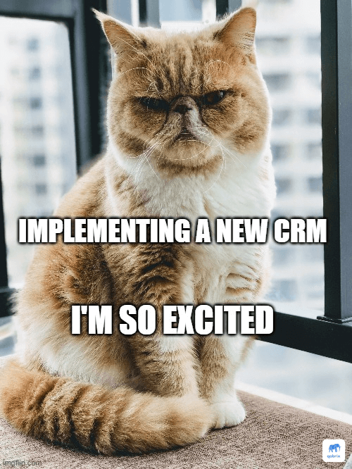 Implementing a new CRM - real estate CRM meme